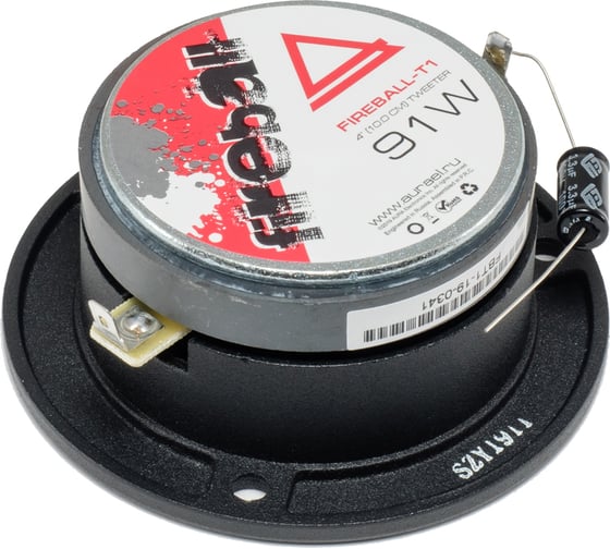 4 ВЧ-драйвер AURA 4 Ом, 3000Hz-20kHz, 100дБ, 51/91 Вт, 1 катушка, монтажная глубина 36 мм Fireball-T1