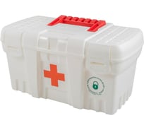 Аптечка Blocker п/п 265x155x140 мм, с клипсой, с ручкой, белый 36152