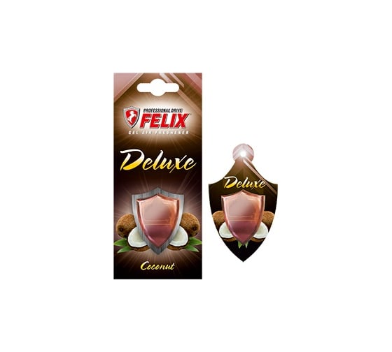 Ароматизатор FELIX Deluxe подвесной, гелевый, кокос, 4.5 мл 410112211
