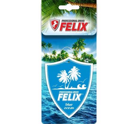 Бумажный ароматизатор FELIX подвесной, прохлада лазурного океана 411040029