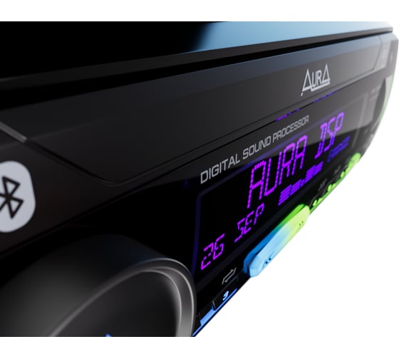 USB-ресивер AURA 4х51w, USB(1.2A)/FM/AUX/BT, 3RCA, DSP 2/3way, iD3-TAG, RGB AMH-78DSP
