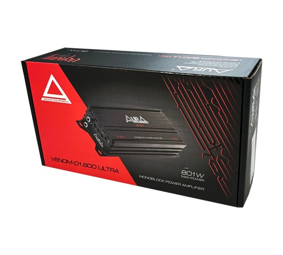 Усилитель мощности 1-канальный AURA 1 x 800 W RMS VENOM-D1.800-ULTRA