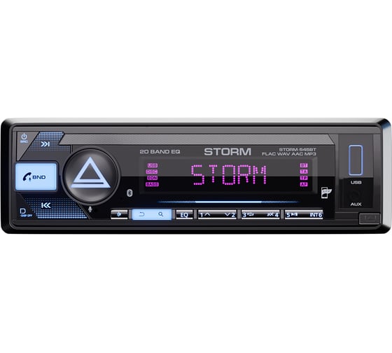 USB-ресивер AURA 4х51w, FLAC, USB/BT, 3 RCA (SUB), 20EQ, APP, 2-ZONE RGB, D-SWC STORM-545BT
