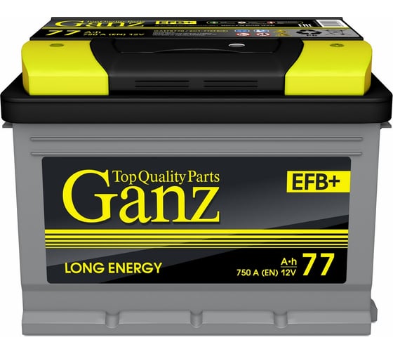 Аккумулятор Ganz EFB 77 А/ч Обратная R+ 278x175x190 EN750 А GAEFB770