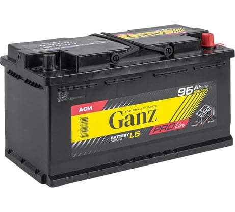 Аккумулятор Ganz PRO-Line AGM 95 А/ч обратный R+ 353x175x190 L5 EN 850 А G4090950