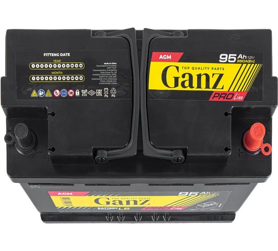 Аккумулятор Ganz PRO-Line AGM 95 А/ч обратный R+ 353x175x190 L5 EN 850 А G4090950