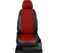 Авточехлы AVTOLIDER1 для Volkswagen Polo с 2010-2020 седан задние  VW28-0101-EC06-R-red