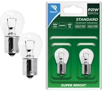 Лампа накаливания Rekzit P21W 12V21W BA15S Standard Блистер (2 шт. в блистере) 90325