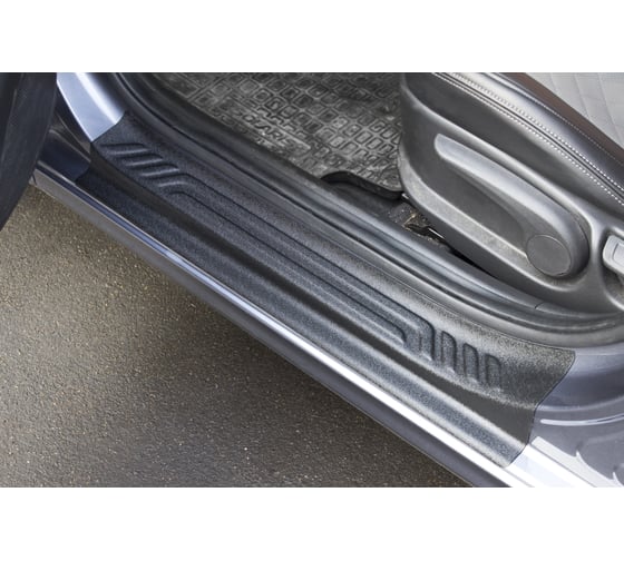 Накладки на внутренние пороги передних дверей Русская Артель для Hyundai Solaris седан 2017-2020 г.в., 2 шт. NH-158912