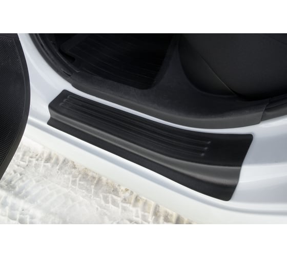 Накладки на внутренние пороги задних дверей Русская Артель для Hyundai Solaris седан 2010-2014 г.в. NH-156422