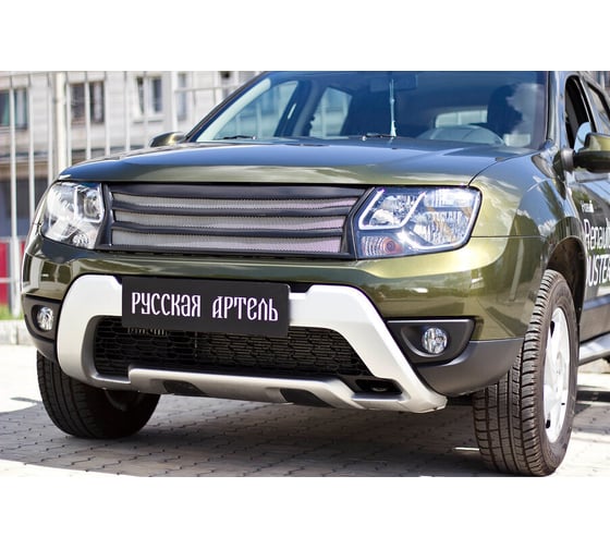 Решетка радиатора Русская Артель, вариант 1 с сеткой металлик Renault Duster 2010- RRRD-016700
