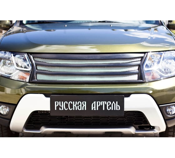 Решетка радиатора Русская Артель, вариант 1 с сеткой металлик Renault Duster 2010- RRRD-016700