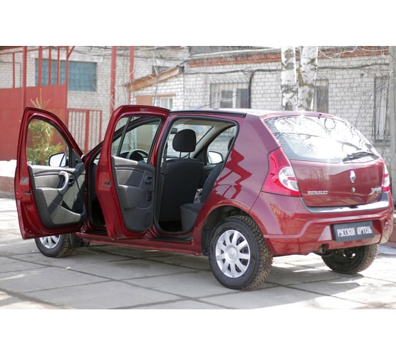 Накладки на внутренние пороги дверей Русская Артель для Renault Sandero 2009-2013 г.в. NR-150402