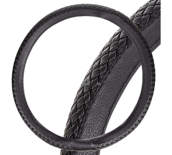 Оплетка экокожа SKYWAY M Real ECO- 7 Черная S01102507 1