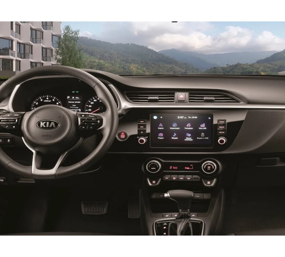 Переходная рамка AURA 9 для а/м Kia RIO (2020+) черная AFX-KI93