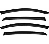 Дефлекторы окон Rival для Hyundai Solaris HB 2010-2017, плоские, листовой ПММА, 4 шт 32305002