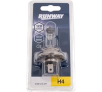 Галогенная автомобильная лампа RUNWAY H4 12В 60/55Вт (1шт. блистер) С RW-H4-b