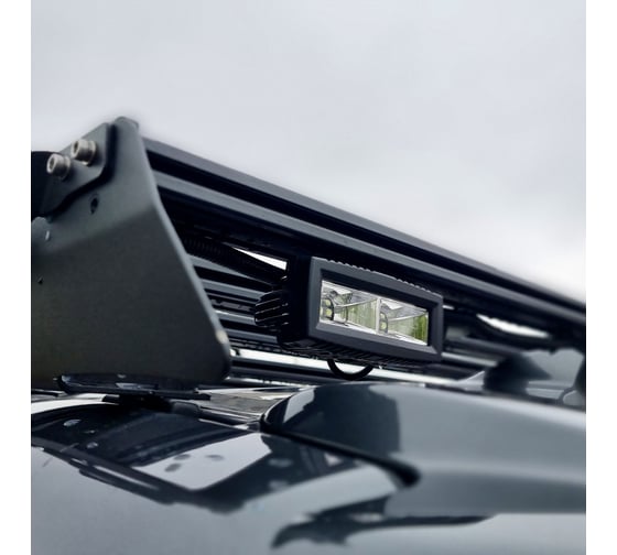 Багажник экспедиционный STC Mitsubishi Pajero Sport 2016+ шторка, дальний, рабочий, задний свет STC-MPS/16-TR1-L1L2L3