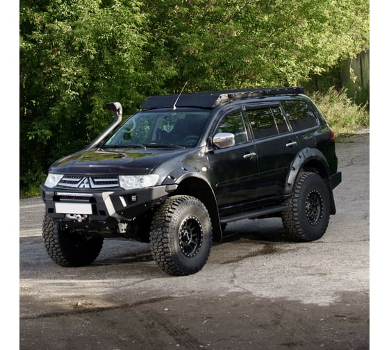 Багажник экспедиционный STC Mitsubishi Pajero Sport 2008-2015 шторка дальний, рабочий и задний свет STC-MPS/08-TR1-L1L2L3