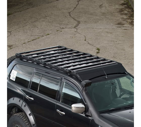 Багажник экспедиционный STC Mitsubishi Pajero Sport 2008-2015 шторка дальний, рабочий и задний свет STC-MPS/08-TR1-L1L2L3