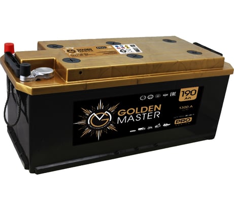 АКБ GOLDEN MASTER pro 6СТ-190 (L)-(3) 1300A 514*218*217 конус 4657819154873