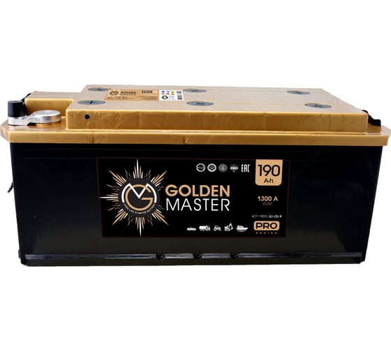 АКБ GOLDEN MASTER pro 6СТ-190 (L)-(3) 1300A 514*218*217 конус 4657819154873