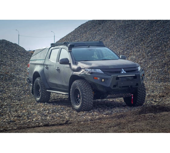 Багажник экспедиционный STC Mitsubishi L200 2015+/Fiat Fullback шторка дальний и задний свет STC-ML200/15-TR1-L1L2