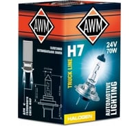 Лампа AWM галогенная, H7, 24 В, 70 Вт, Px26D 410300019