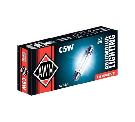 Лампа AWM 12 В, 5 Вт, салонная, пальчиковая 410300015