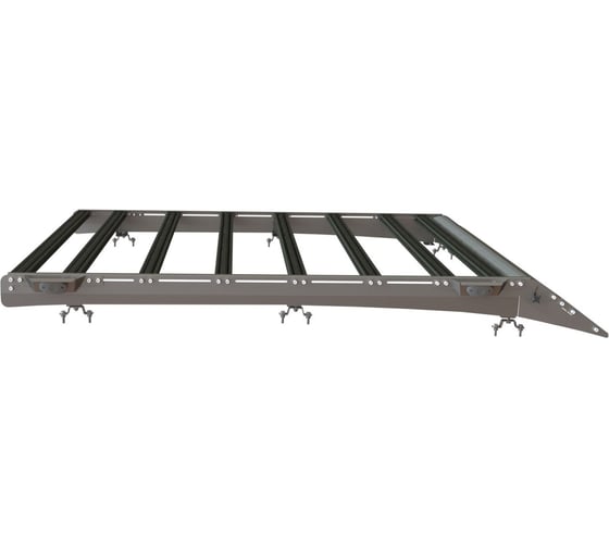 Багажник экспедиционный STC Toyota Tundra Crew Max 2006-2021 ШТОРКА дальний и рабочий свет STC-TTU/06-TR3-L1L3