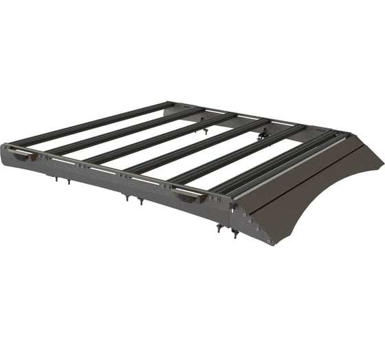 Багажник экспедиционный STC Toyota Tundra Double Cab 2006-2021 ШТОРКА дальний и рабочий свет STC-TTU/06-TR1-L1L3