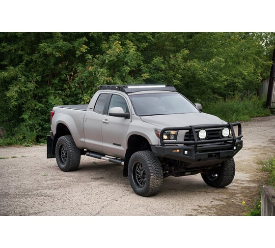 Багажник экспедиционный STC Toyota Tundra Double Cab 2006-2021 ШТОРКА дальний свет STC-TTU/06-TR1-L1