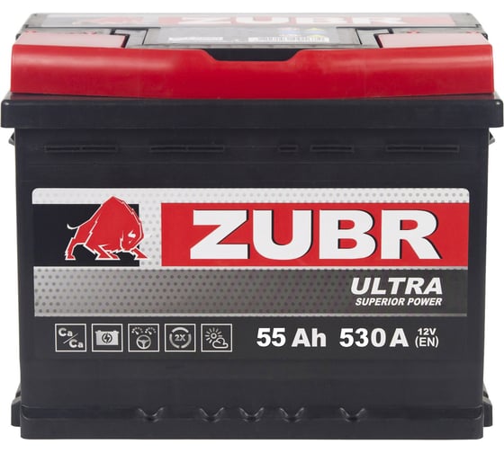 Аккумуляторная батарея ZUBR Ultra 55Ah L+ ZU551