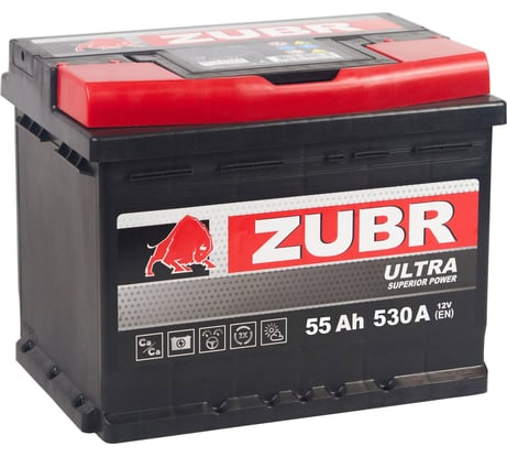 Аккумуляторная батарея ZUBR Ultra 55Ah R+ ZU550