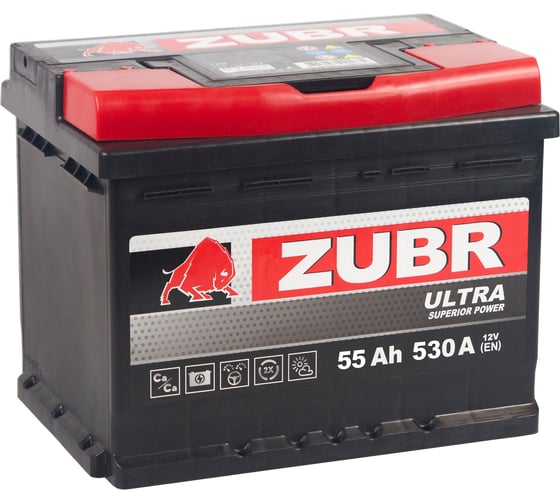 Аккумуляторная батарея ZUBR Ultra 55Ah R+ ZU550