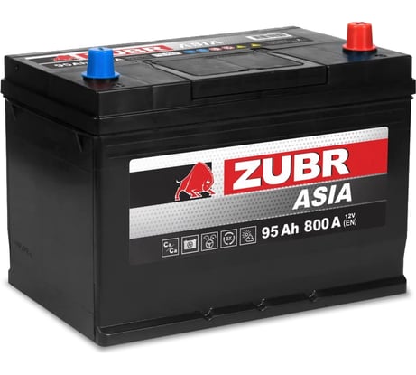 Аккумуляторная батарея ZUBR Ultra Asia 95Ah R+ (нижний борт) ZSA950