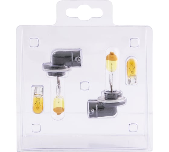 Галогенные лампы SVS серия Yellow 3000K 12V H27/881 27W+W5W, комплект 2шт. Ver.2.0 0200101000