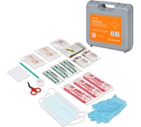 Аптечка автомобильная AIRLINE новый состав МЗ РФ 260н, соответствует требованиям ГАИ, пластиковый футляр с ручкой ADMK003