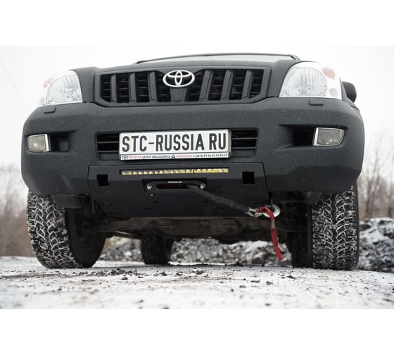 Мини силовик STC Toyota Land Cruiser Prado 120 с площадкой для лебедки STC-TLCP120-BW