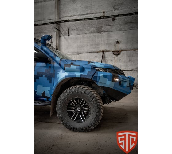 Бампер силовой передний STC Mitsubishi L200 2019+ c защитной дугой и противотуманными фарами STC-ML200/19-BF-C1-L1