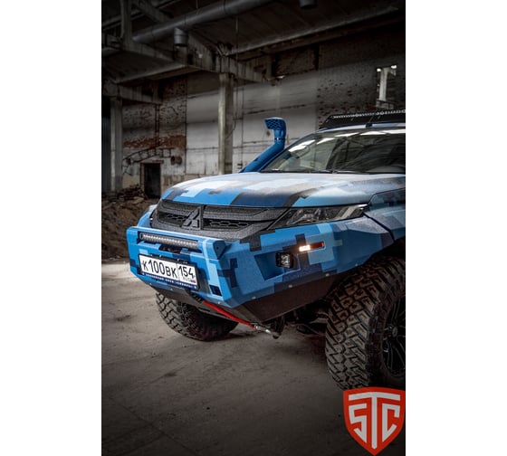 Бампер силовой передний STC Mitsubishi L200 2019+c противотуманными фарами STC-ML200/19-BF-L1
