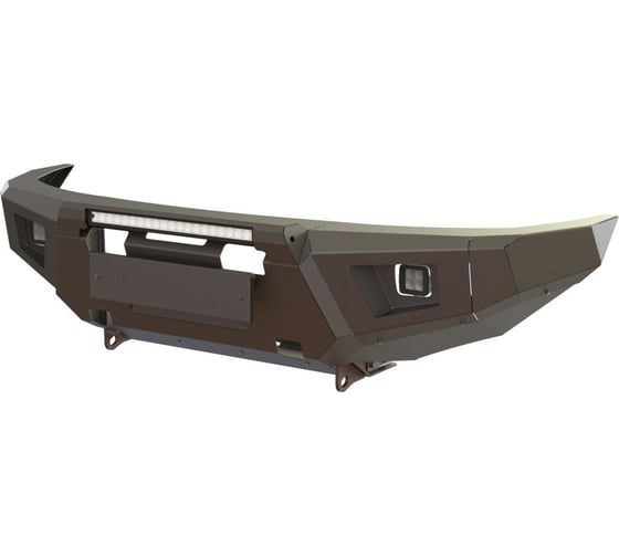 Бампер силовой передний STC Nissan Patrol Y61 1997-2004 с защитной дугой, противотуманными фарами и балкой дальнего света STC-NPY61-BF-C1-L1L4 1