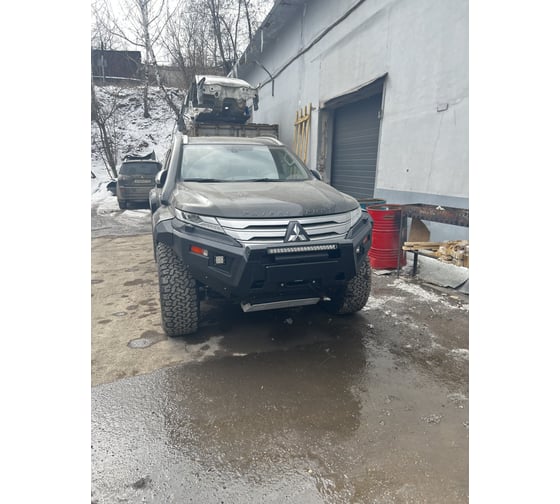 Бампер силовой передний STC тип Revo Mitsubishi Pajero Sport 2021+ c защитной дугой и противотуманными фарами STC-MPS3/21-BFR-C1-L1 1