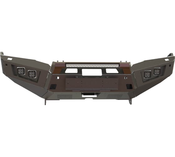 Бампер силовой передний STC Nissan Patrol Y62 2014-2019 с защитной дугой, противотуманными фарами и балкой дальнего света STC-NPY62/14-BF-C1-L1L4