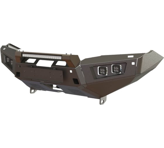 Бампер силовой передний STC Nissan Patrol Y62 2010-2014 с защитной дугой, противотуманными фарами и балкой дальнего света STC-NPY62-BF-C1-L1L4 1
