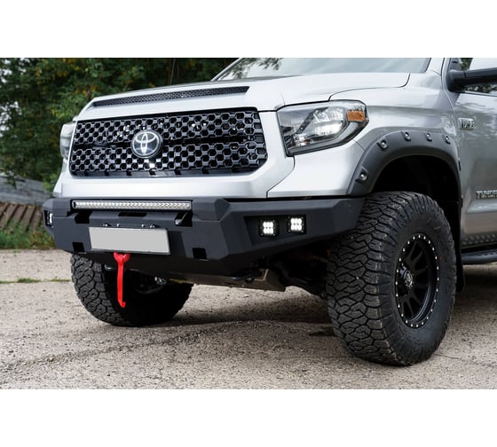 Бампер силовой передний STC тип Revo Toyota Tundra 2013-2021 с противотуманными фарами STC-TT13-BFR-L1
