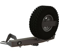 Бампер силовой задний STC L200 2015-2018/Fiat Fullback с квадратом под фаркоп, кронштейном крепления запасного колеса по центру, кронштейном крепления гос номера и фарами заднего хода/ПТФ STC-ML200/15-BR-C1-L2