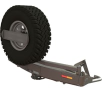 Бампер силовой задний STC Mitsubishi L200 2019+ с квадратом под фаркоп, площадкой под лебедку, кронштейном крепления запасного колеса по центру, кронштейном крепления гос номера и дублирующими фонарями STC-ML200/19-BR-W-C1-L1