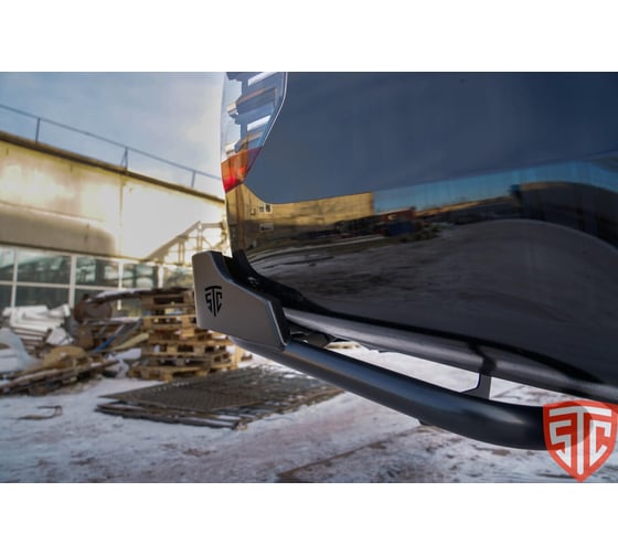 Бампер силовой задний STC Mitsubishi L200 2019+ с квадратом под фаркоп STC-ML200/19-BR