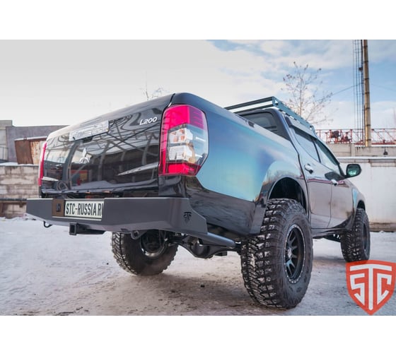Бампер силовой задний STC Mitsubishi L200 2019+ с квадратом под фаркоп STC-ML200/19-BR